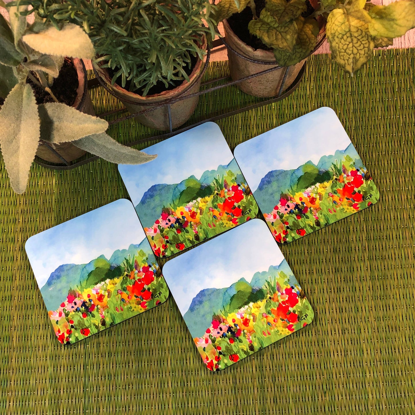 Wildflower Frenzy Coaster set of 4