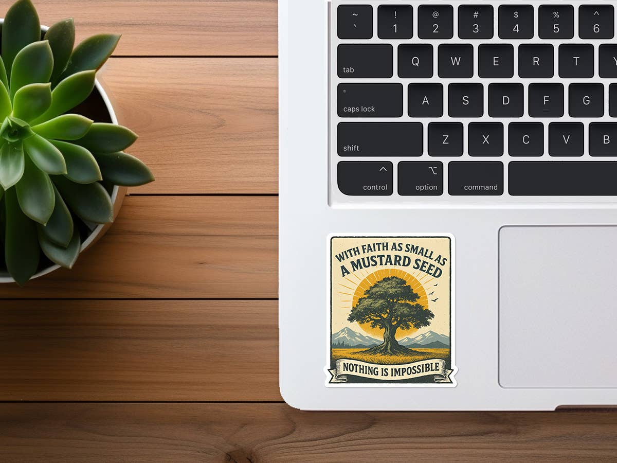 Mustard Seed Faith | Christian Sticker | Move Mountains