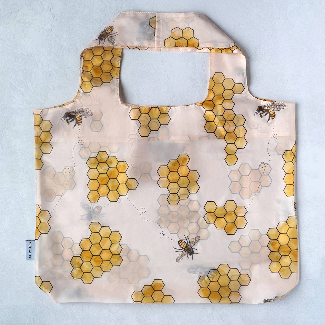 Eco Reusable Shopping Bag - Honeybees + Comb