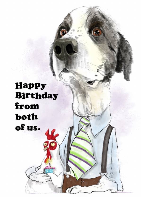 Happy Birthday from Both of Us | Greeting Card