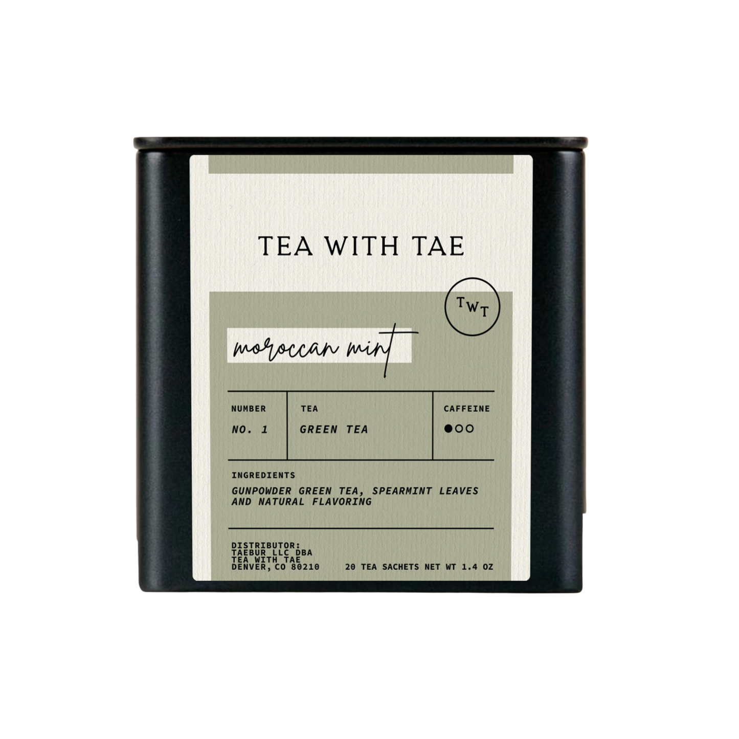 Moroccan Mint Green Tea Gift Tin (20 tea bags) - The Localist