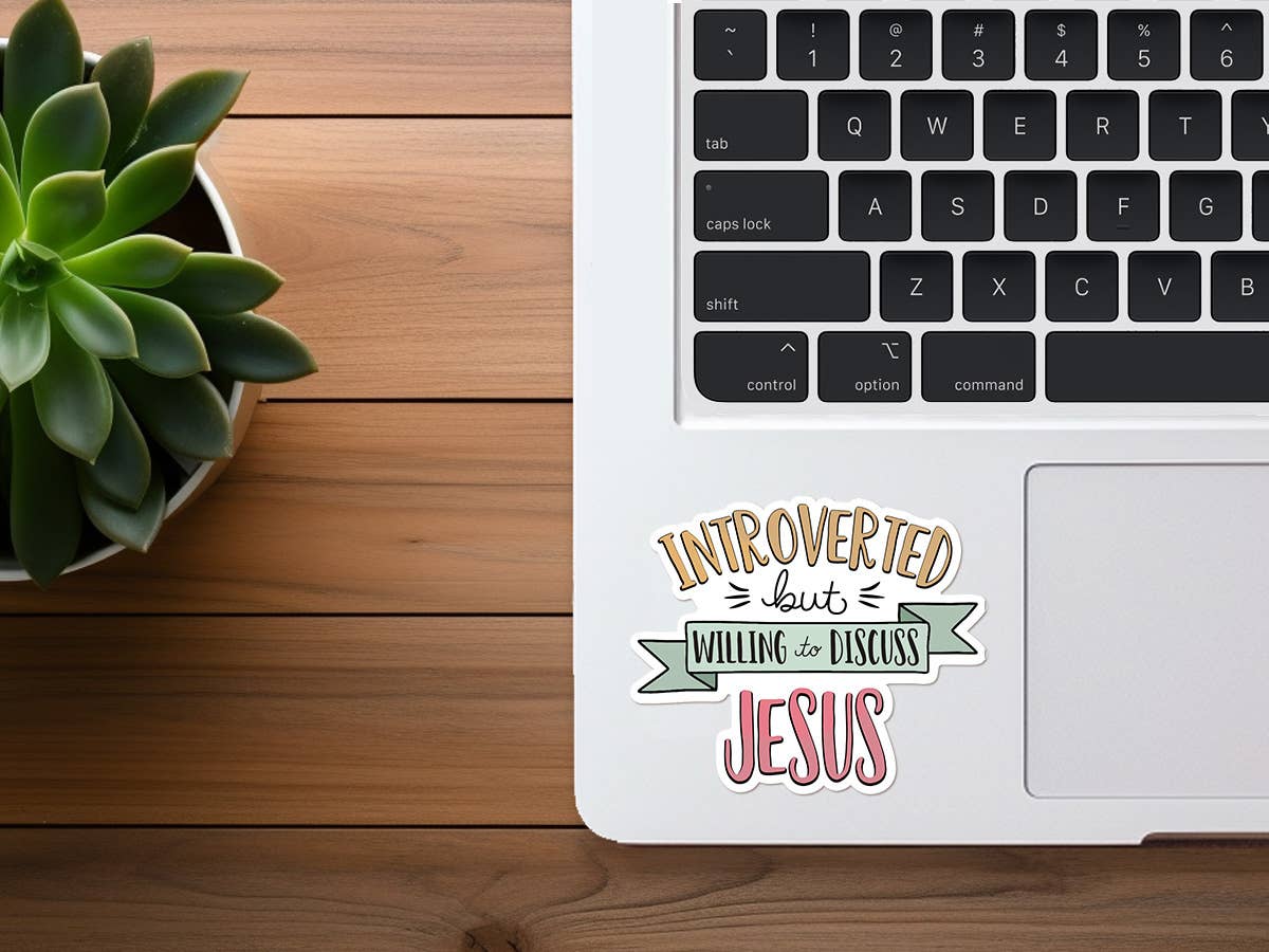 Introverted But Willing To Discuss Jesus | Christian Sticker