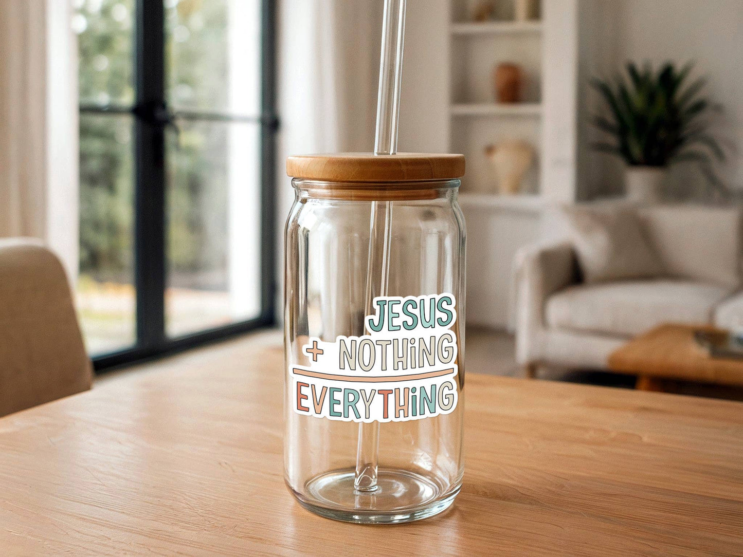 Jesus + Nothing = Everything | Christian Sticker | Faith