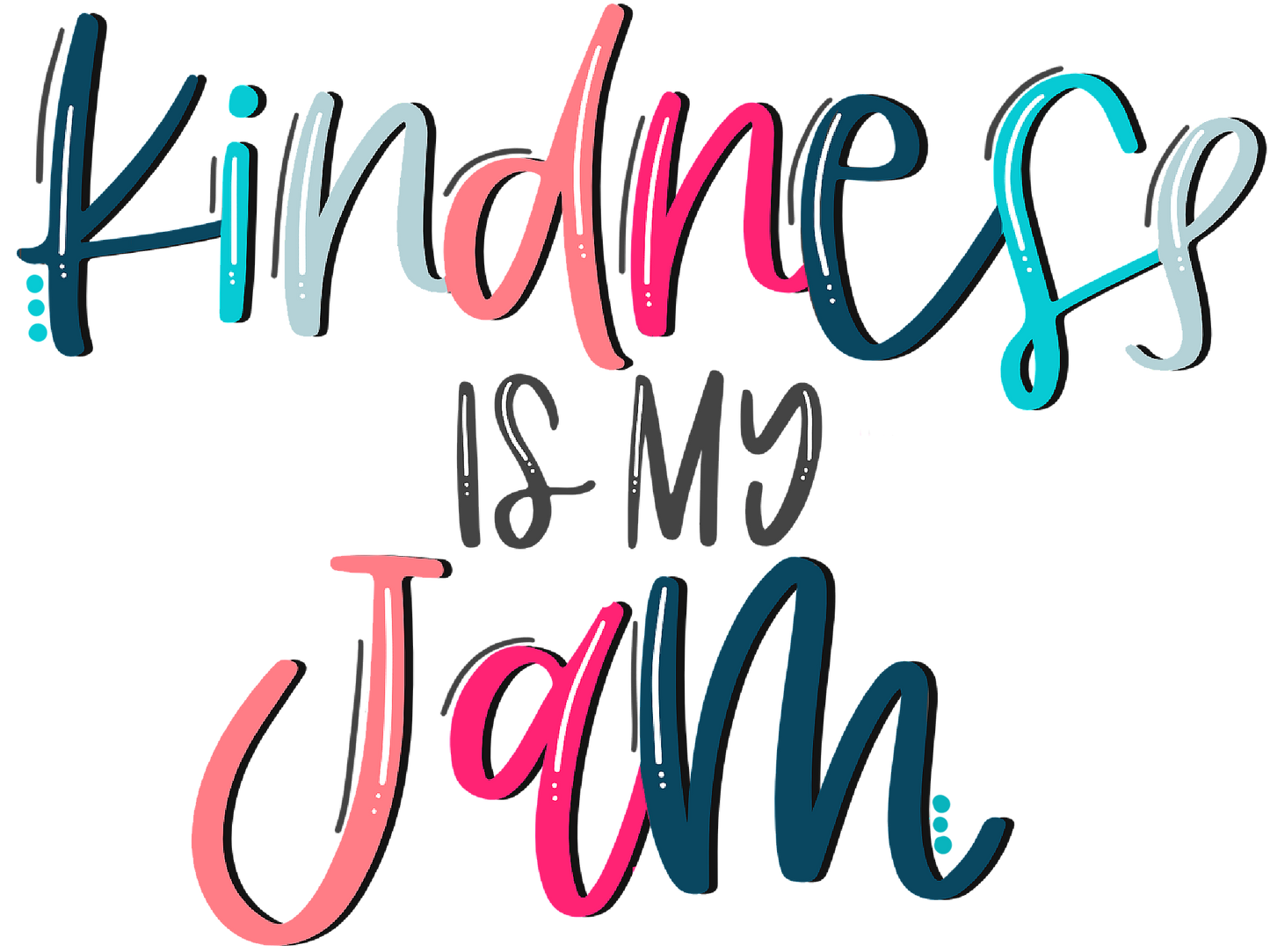 Kindness Is My Jam, Clear Vinyl Sticker, 3 in.