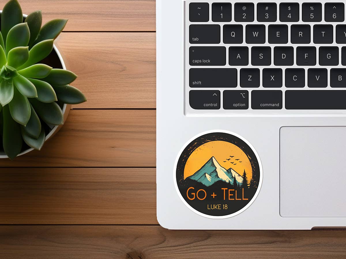Go Tell It On The Mountain | Christian Scripture Sticker