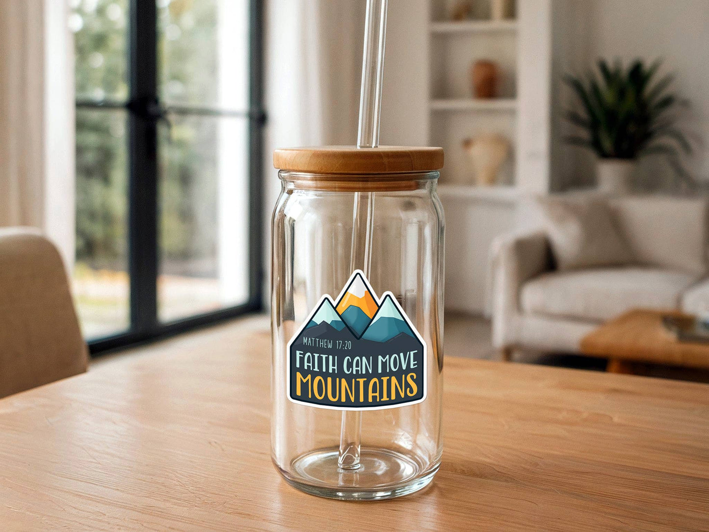 Faith Can Move Mountiains | Christian Scripture Sticker