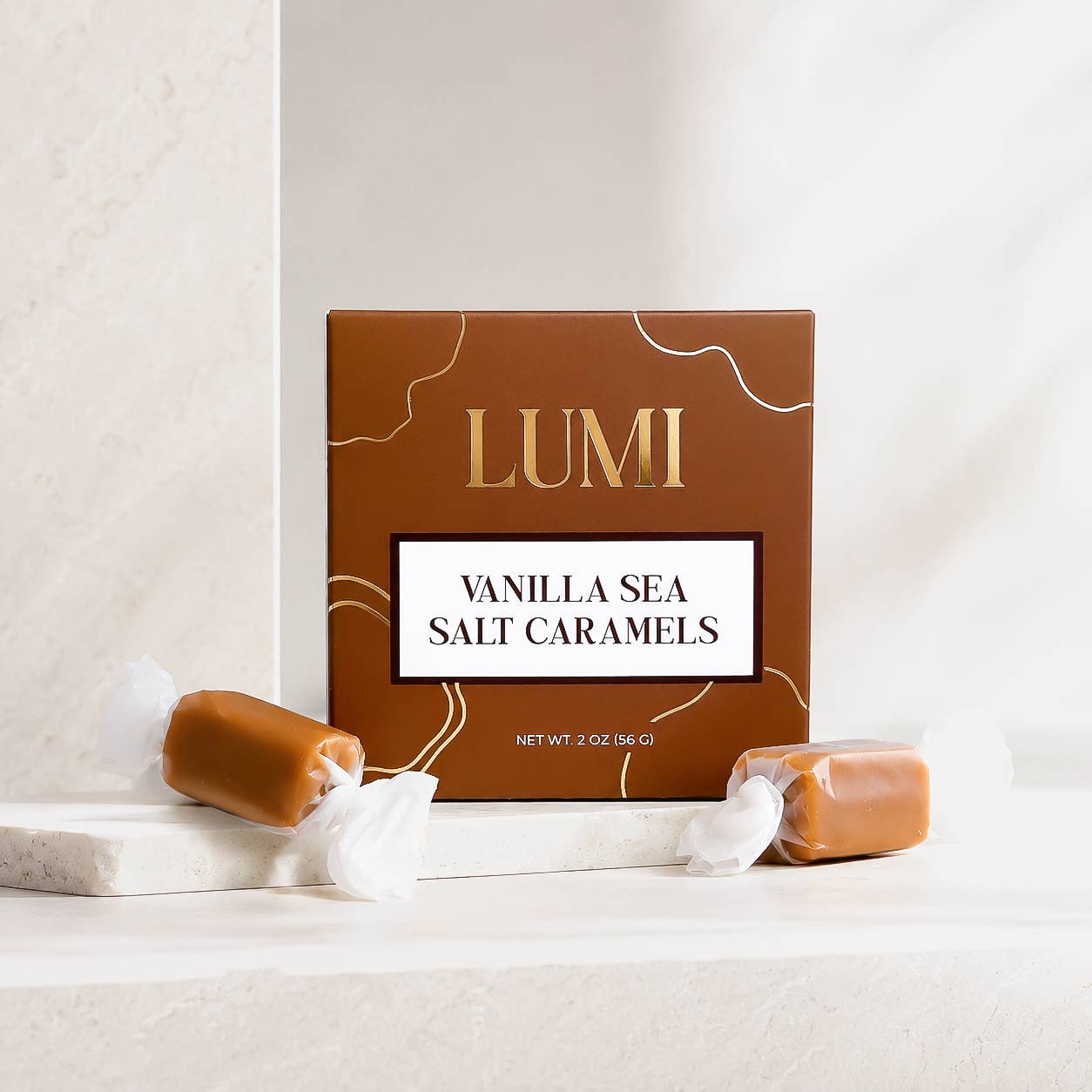 Vanilla Sea Salt Caramels - Brown