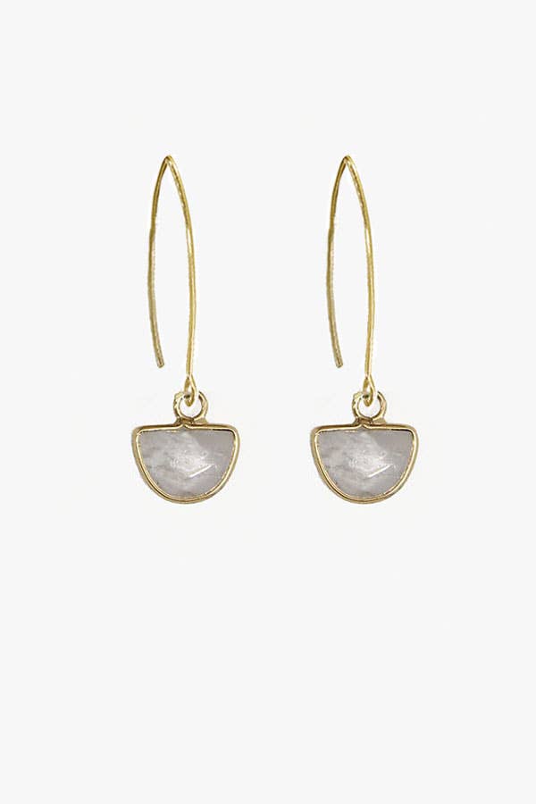 Quartz Moon Dangles