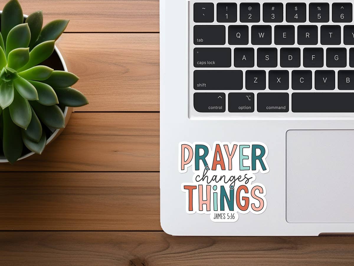 Prayer Changes Things | Colorful Christian Sticker | Vinyl