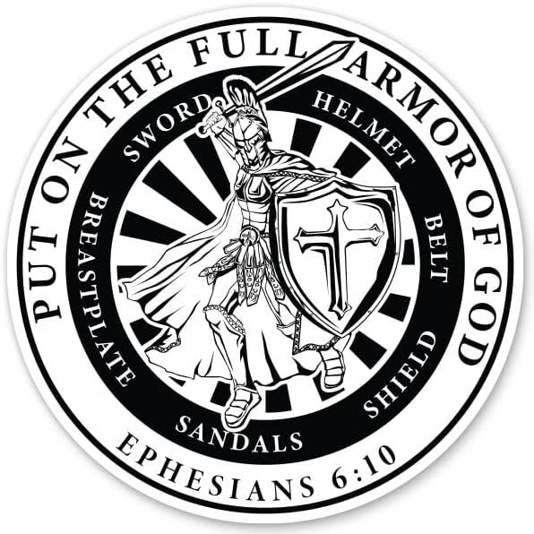 Put On The Full Armor of God Christian Sticker