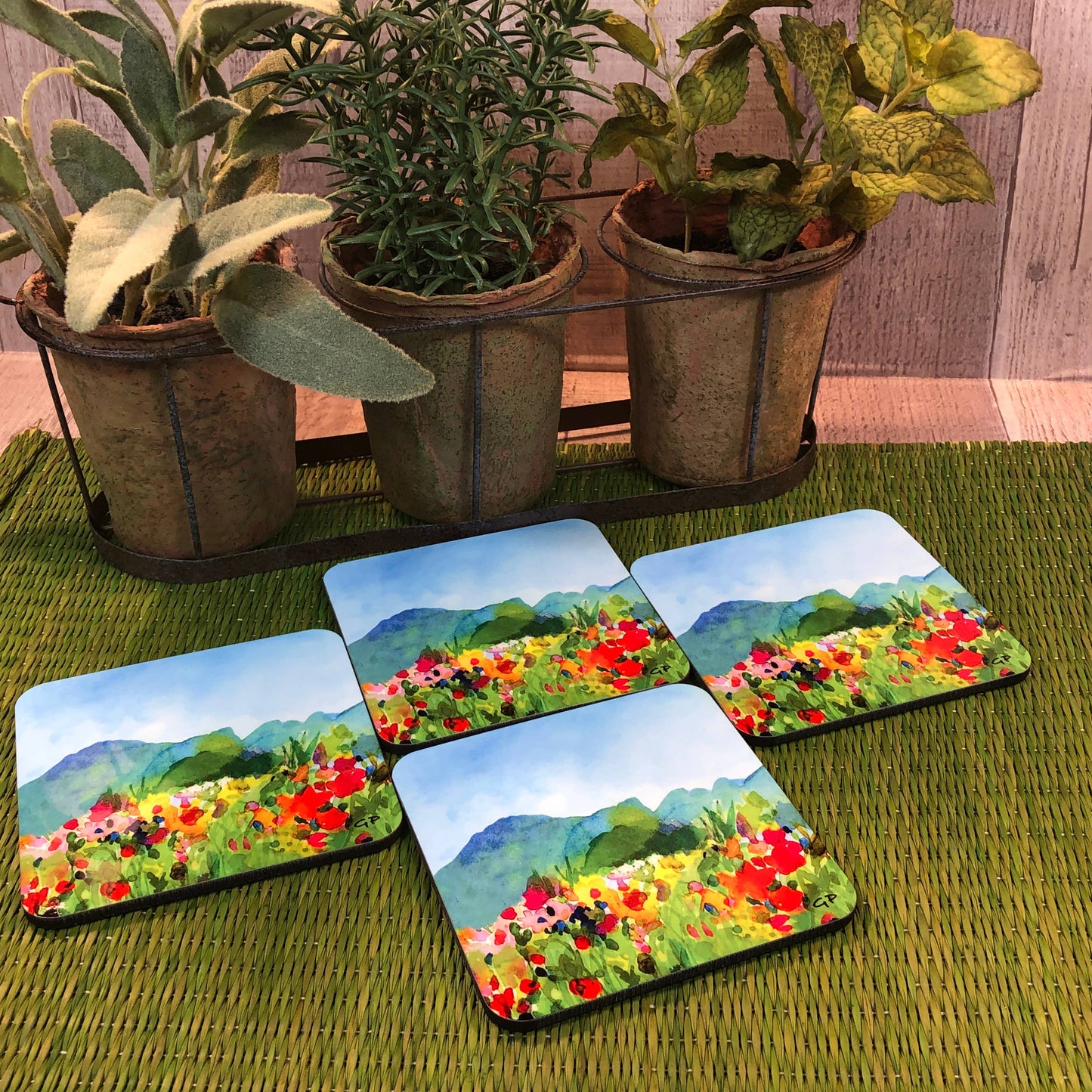 Wildflower Frenzy Coaster set of 4