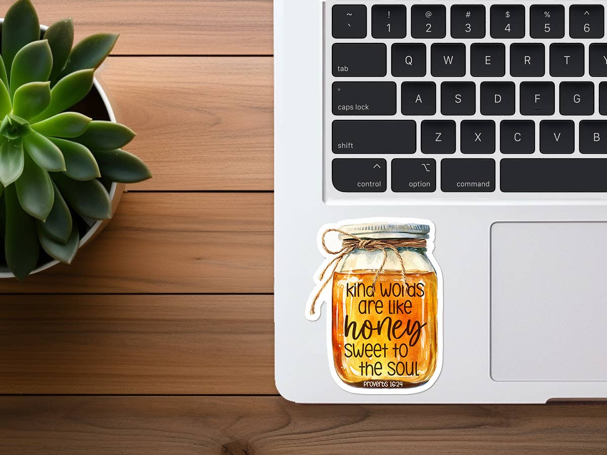 Kind Words Are Like Honey | Christian Sticker | Mason Jar