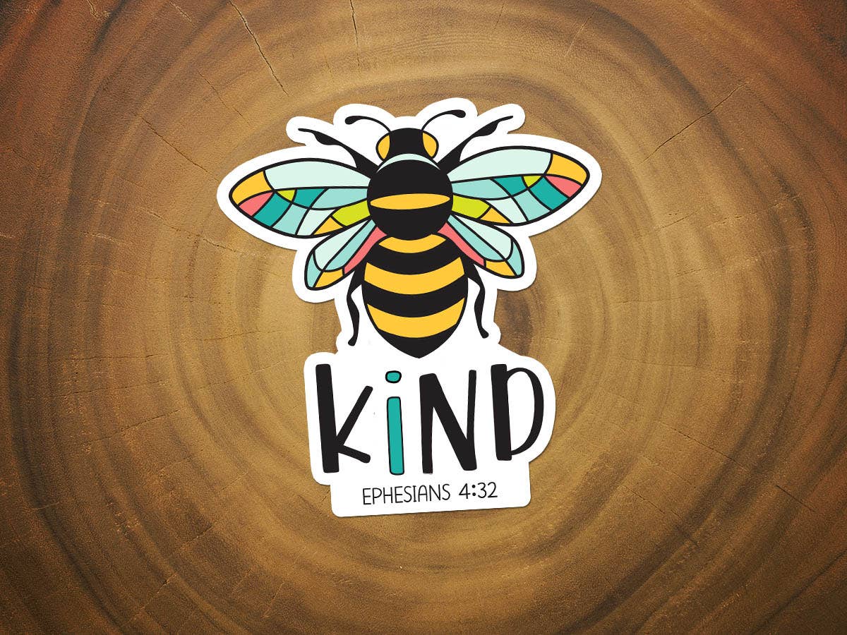 Bee Kind | Waterproof Vinyl Sticker | Cute, Colorful, Bees