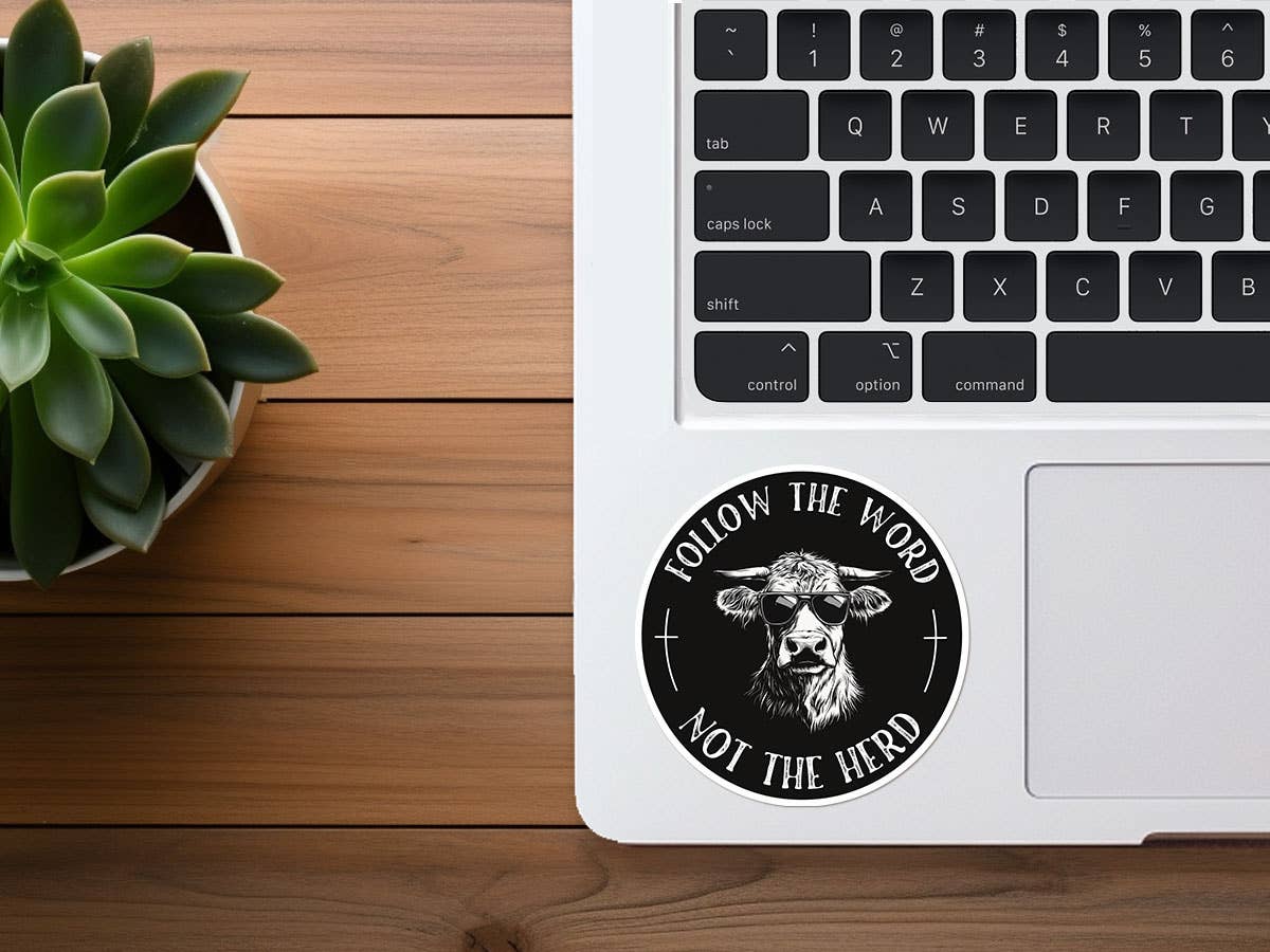 Follow the Word, Not the Herd | Funny Sticker | Christian