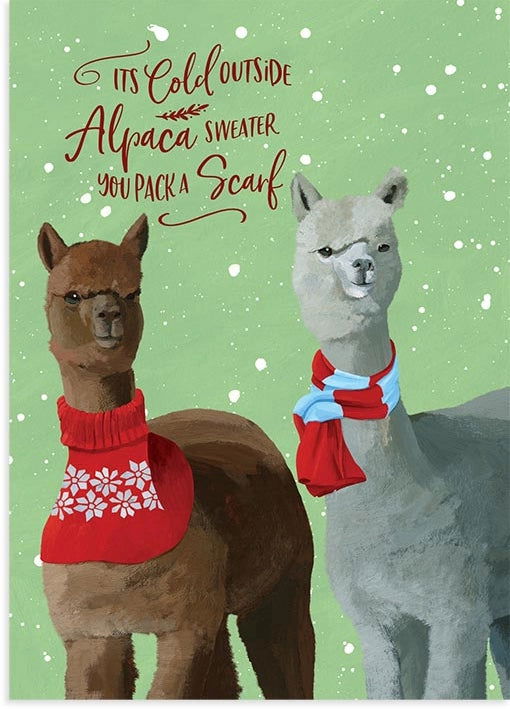 "Alpaca my Sweater You Pack a Scarf" Greeting card - The Localist