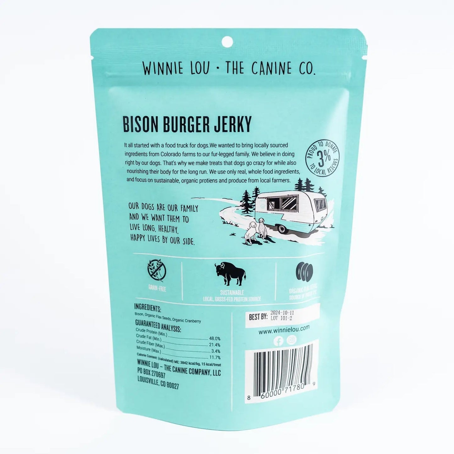 Bison Burger Jerky Dog Treat - The Localist