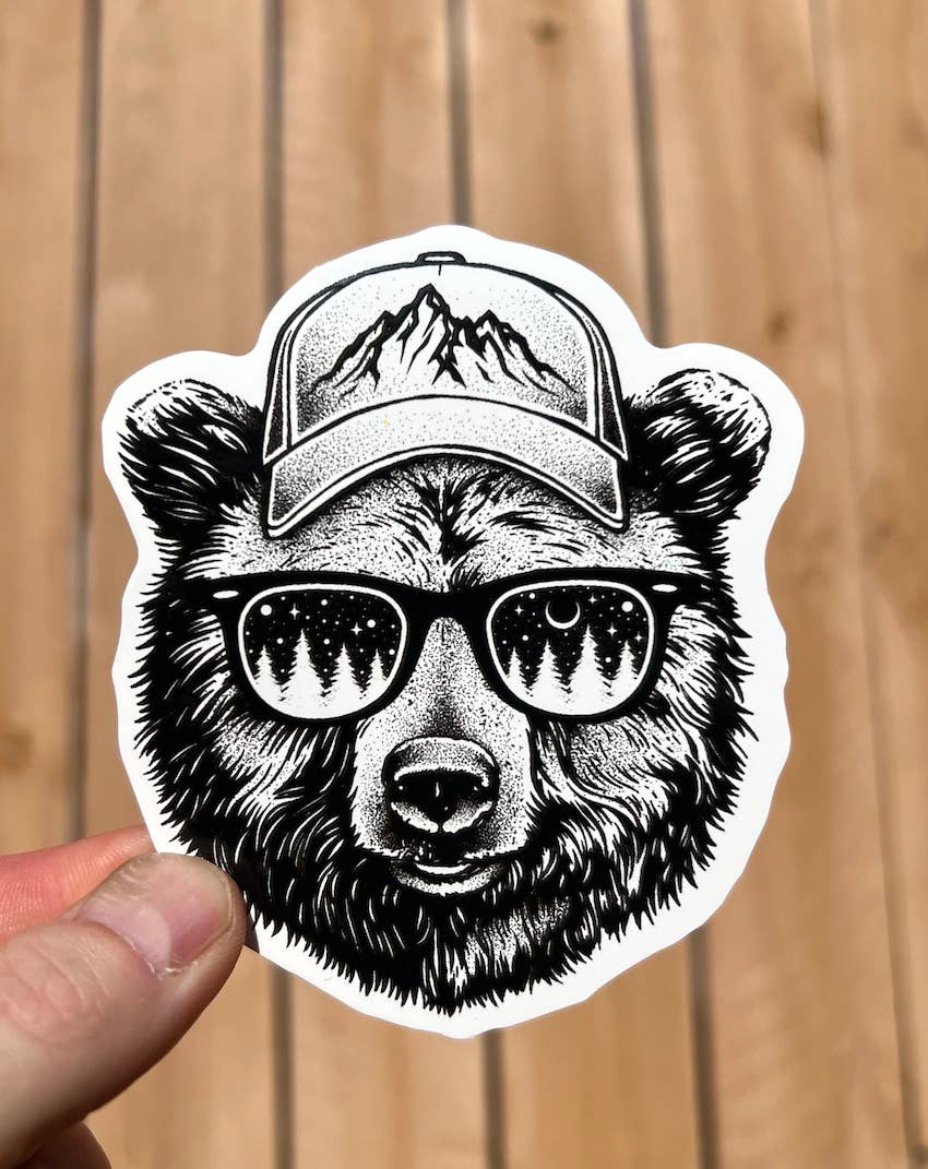 Cool Bear Sticker - animal decal - The Localist