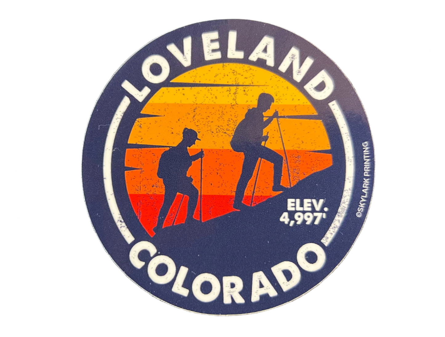 Hike Loveland Colorado Sticker - Round - The Localist