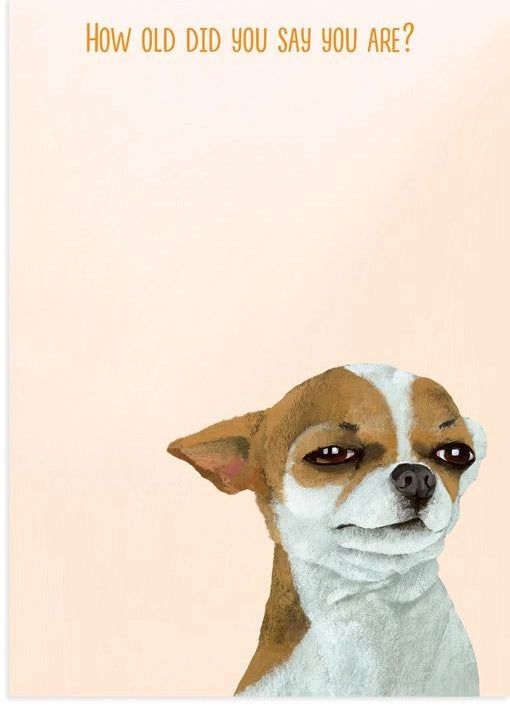 "How Old Did You Say You Are?" Greeting card - The Localist