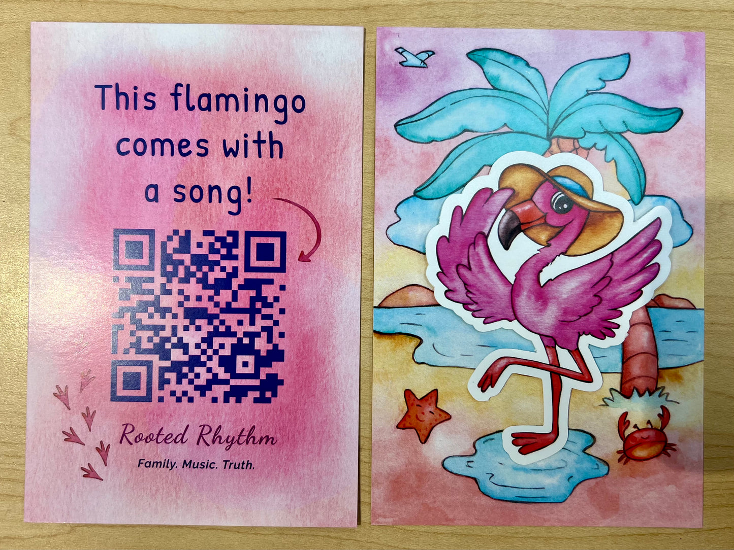 Flamingo Sticker with Song