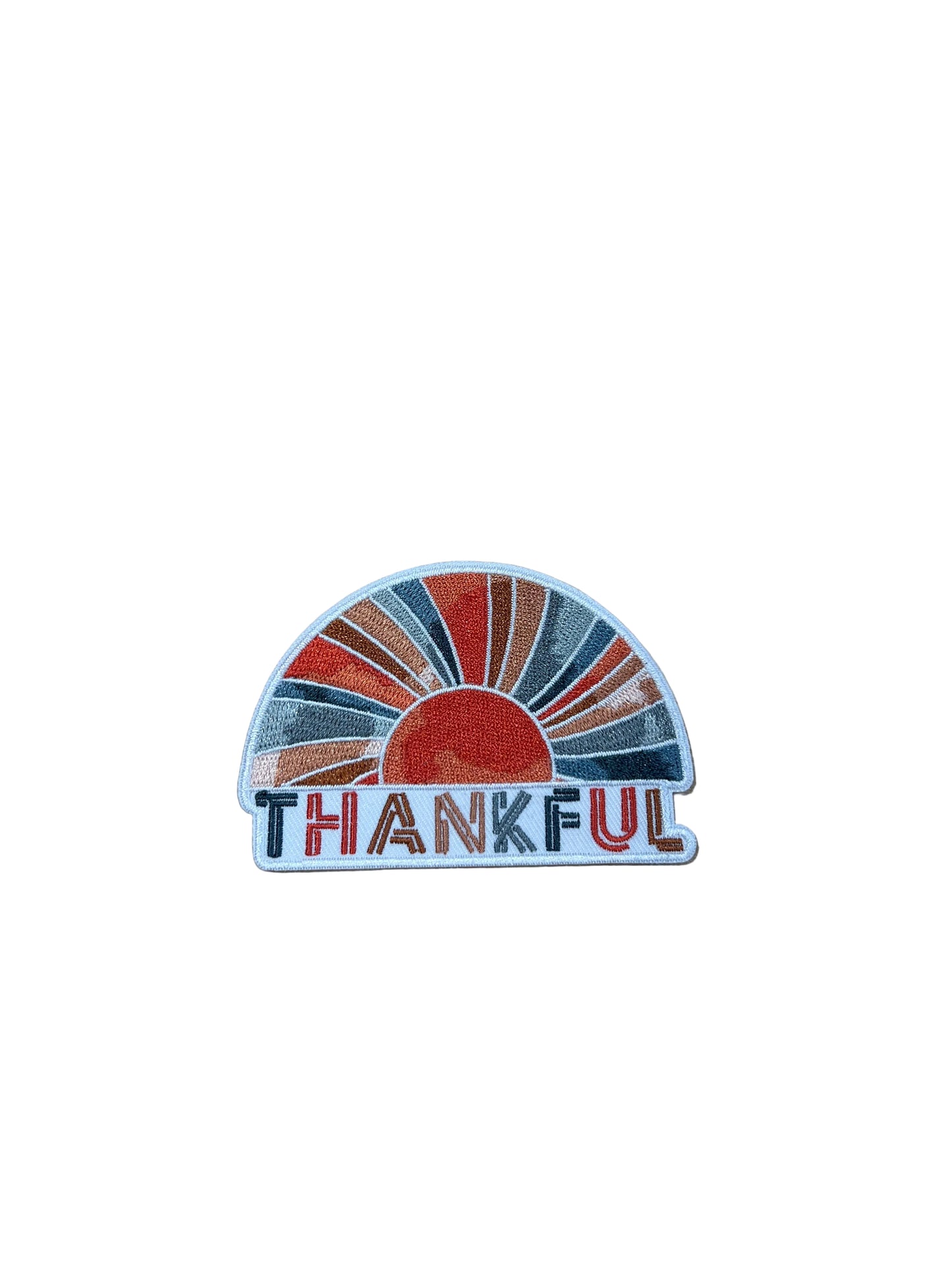 Thankful Sunrise Embroidered Hat Patch