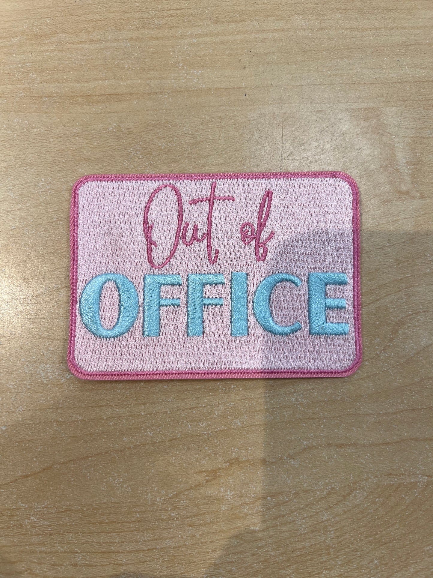 3.5" Out of Office Embroidered Hat Patch