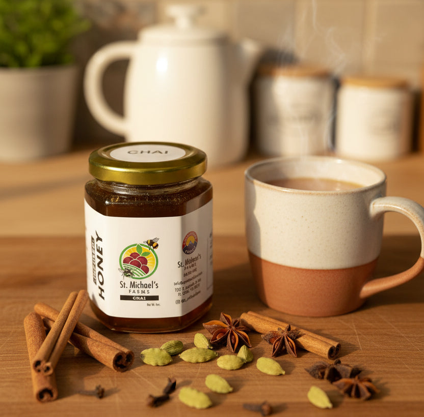 Infused Local Honey by St. Michael's Farm- 6 oz