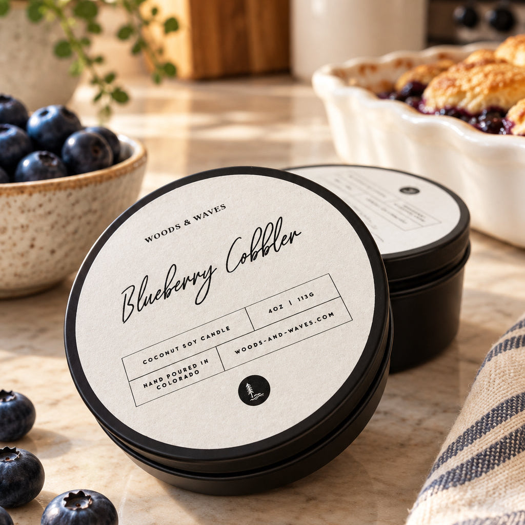 4oz Blueberry Cobbler Tin Candle