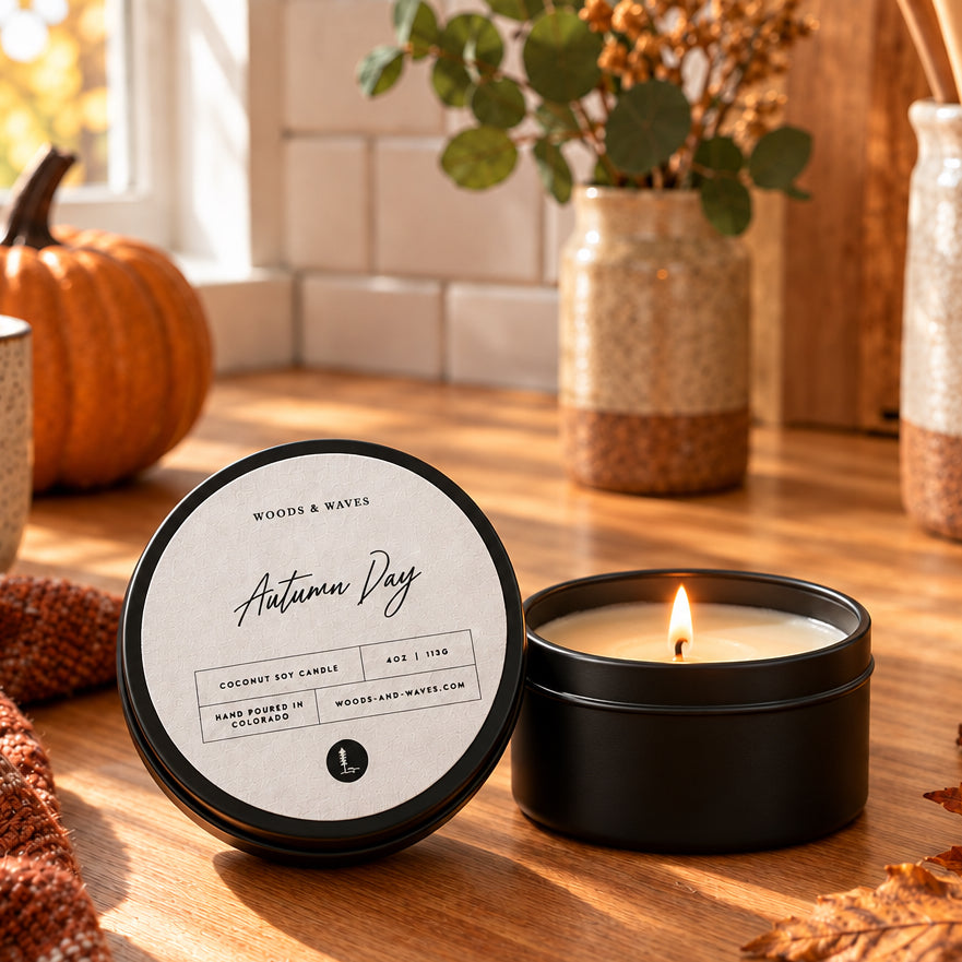 4oz Autumn Day Tin Candle