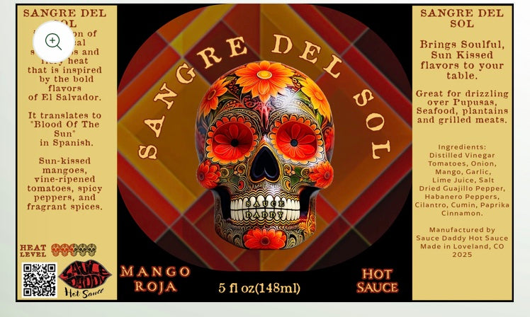 Sangre Del Sol Hot Sauce