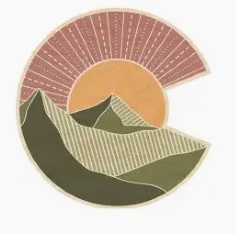 Colorado Themed Sticker (Light Red)
