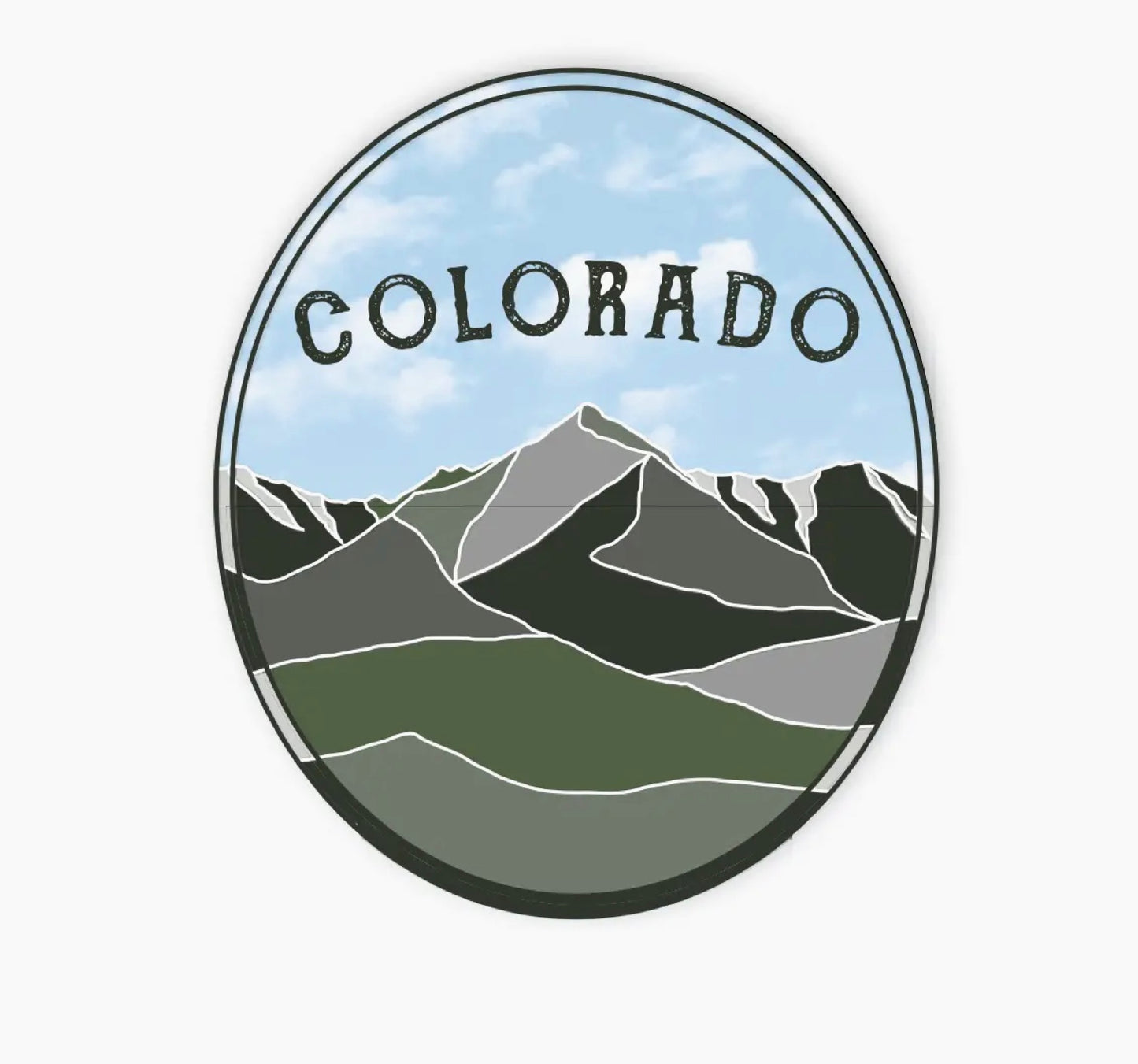 Colorado Themed Sticker (Sky Blue)