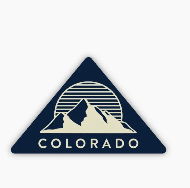 Colorado Themed Triangular Sticker