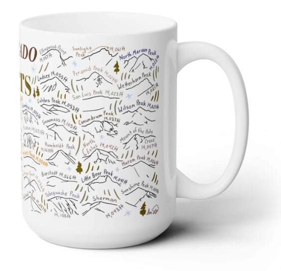 Colorado 14ers Mug 15 oz