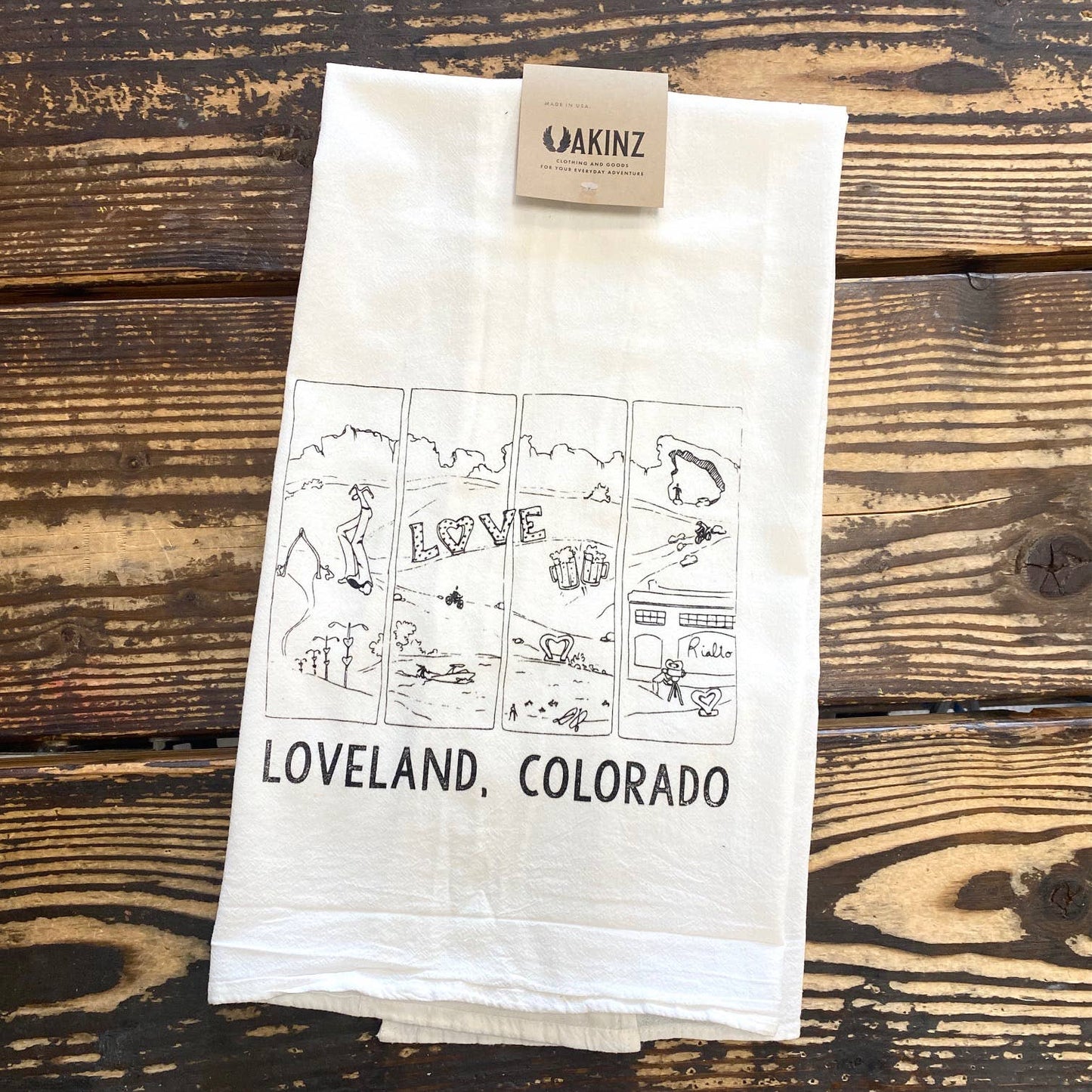 Loveland Seasons Tea Towel by Akinz - The Localist