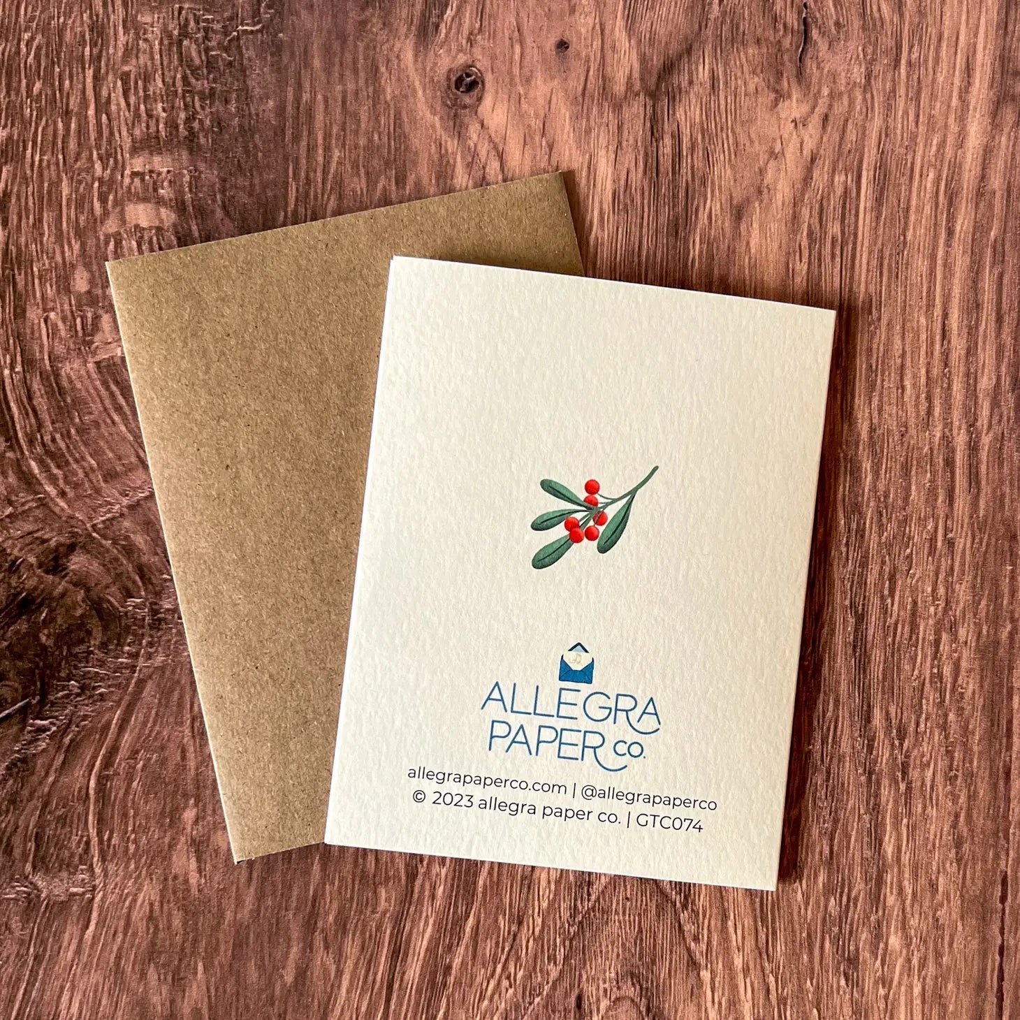 "Merry Christmas" Holly Greeting Card - The Localist