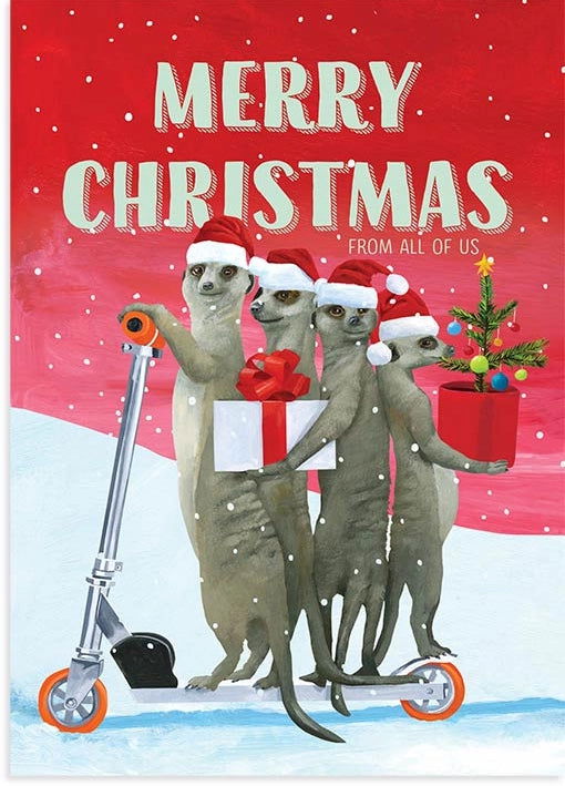 "Merry Christmas" Meerkats Greeting card - The Localist