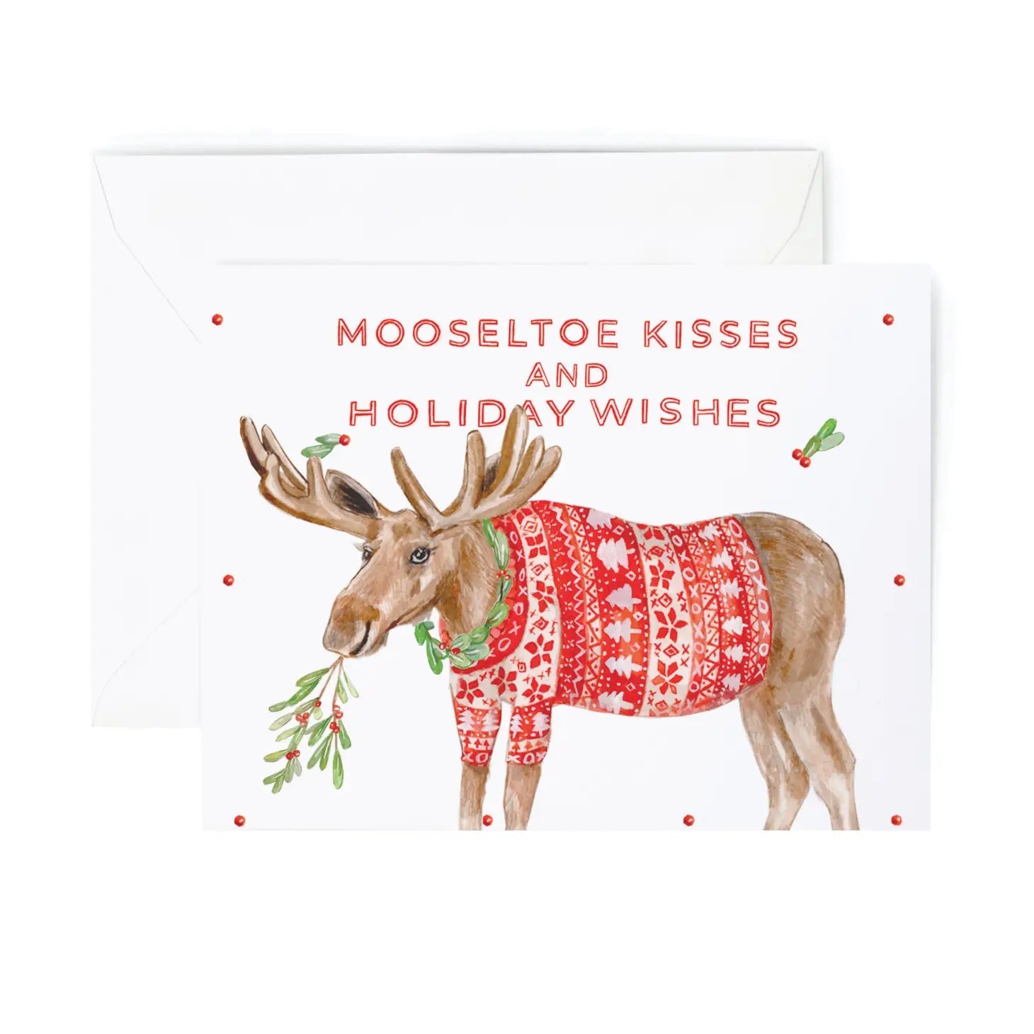 "Mooseltoe Kisses and Holiday Wishes" Greeting Card - The Localist