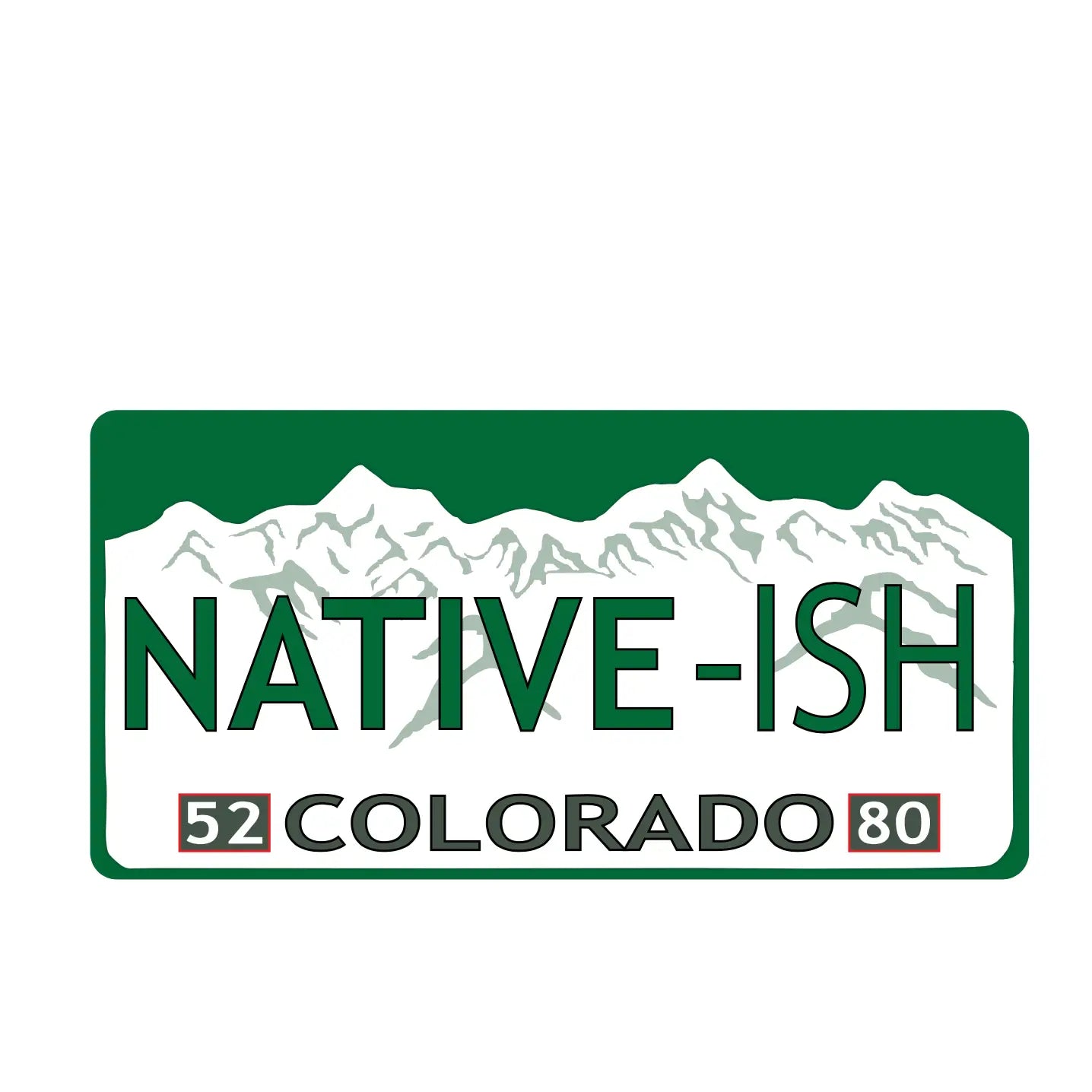 Native-ish License Plate Sticker - The Localist