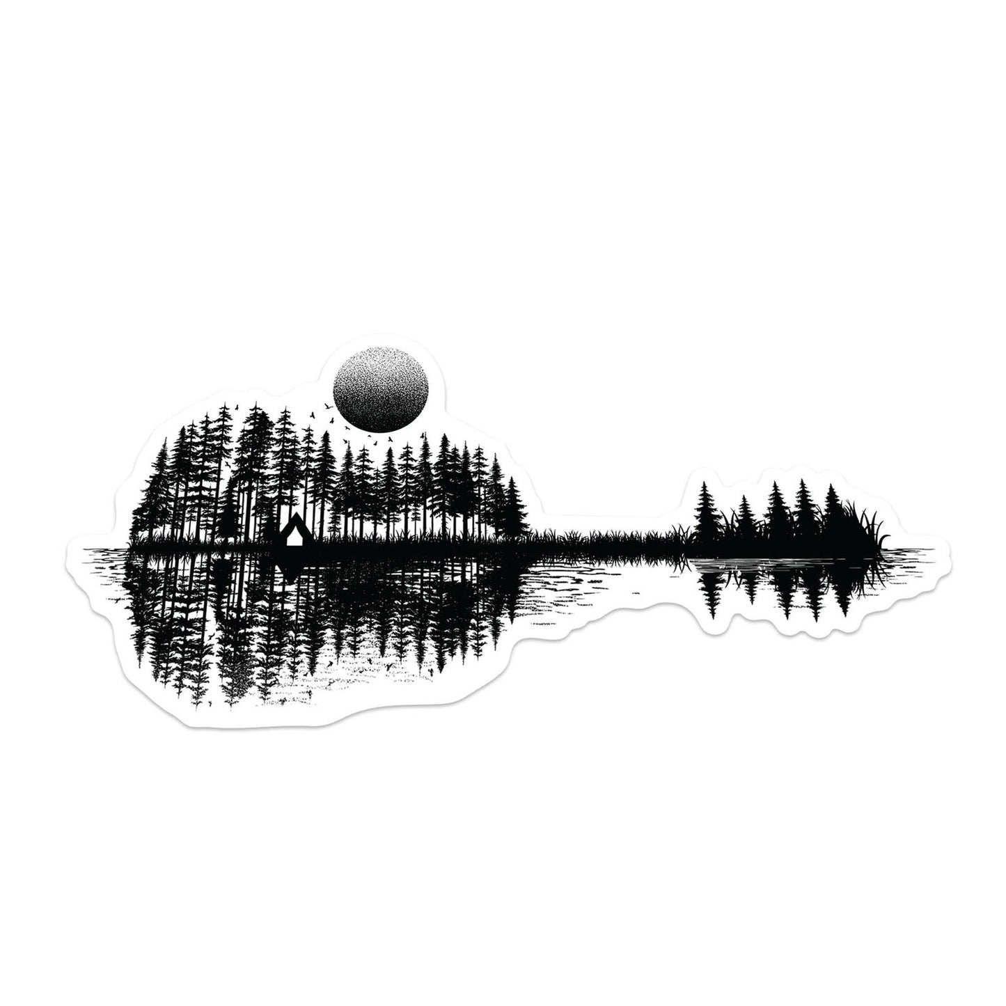 Nature Guitar Die-Cut Sticker - The Localist