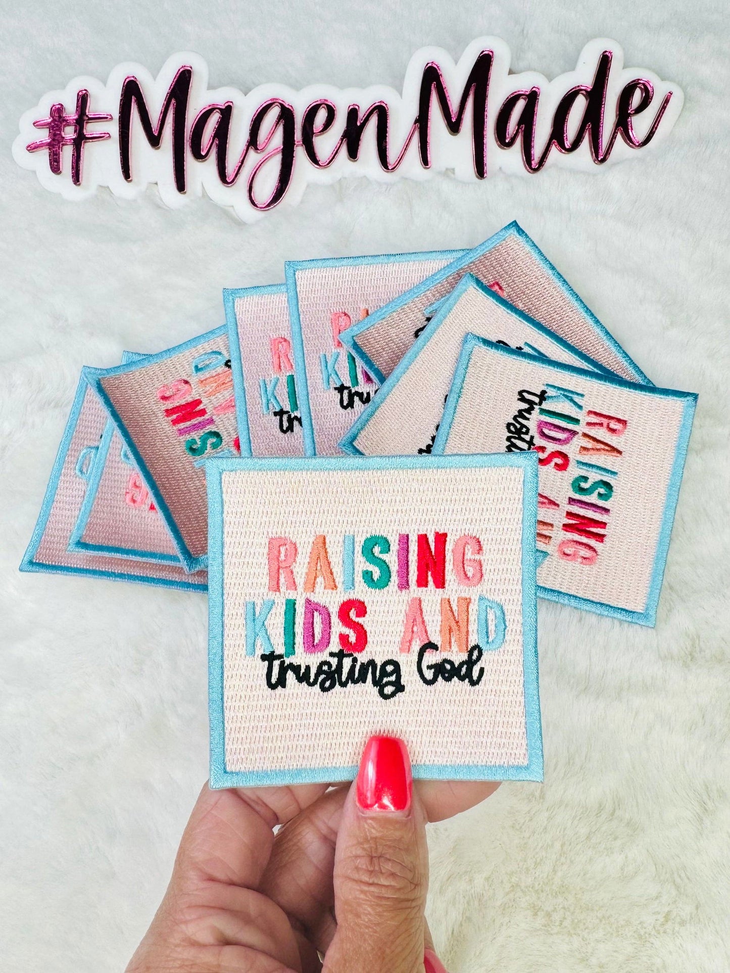 Raising Kids And Trusting God Embroidered Patch - The Localist