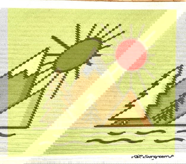 Swedish Dishcloth - Mountains from PÜR Evergreen® - The Localist