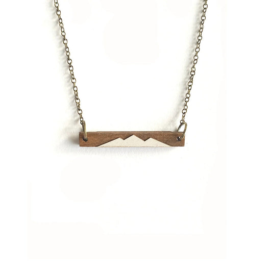 White Mountain Wooden Bar Necklace - The Localist