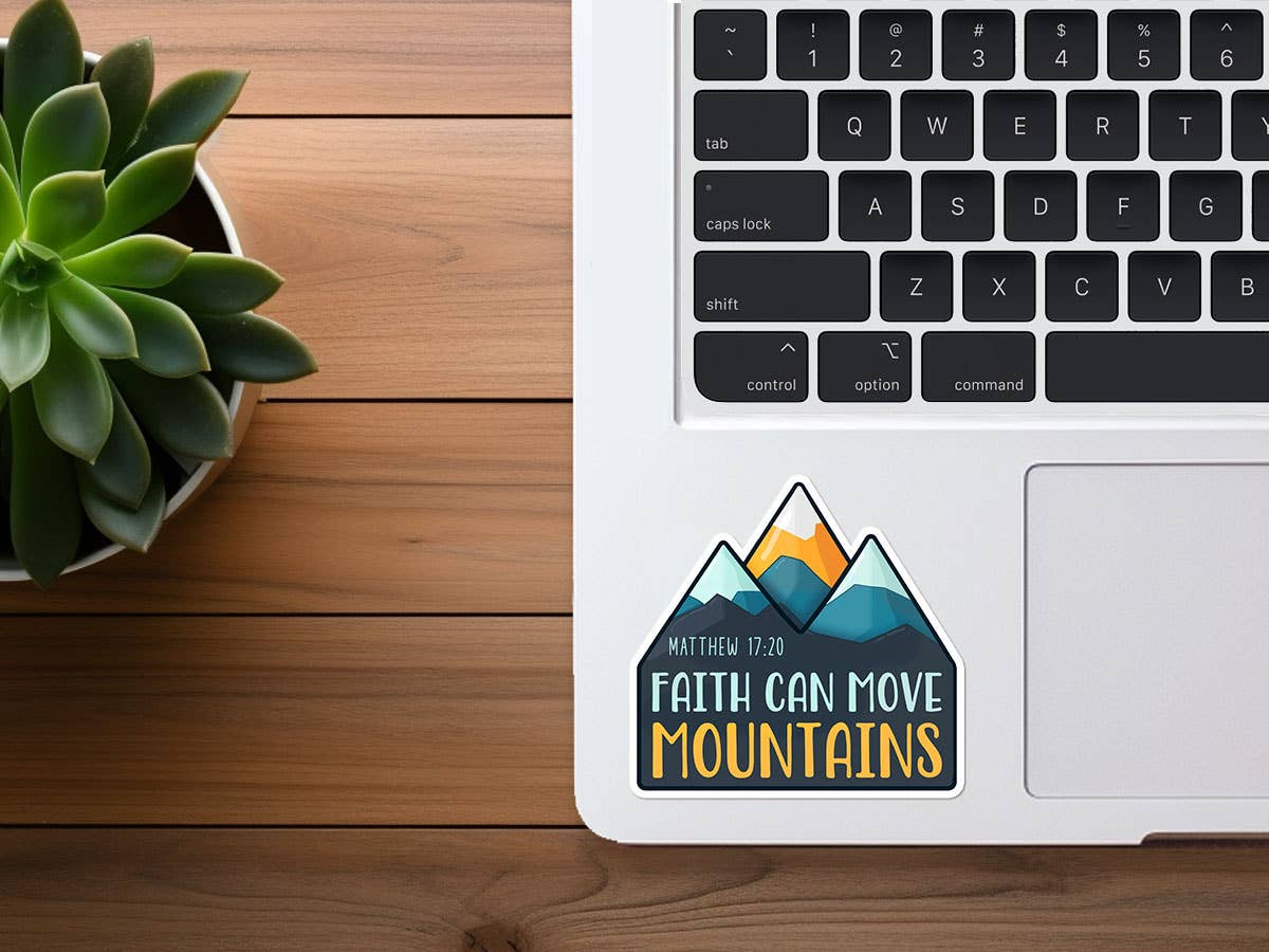 Faith Can Move Mountiains | Christian Scripture Sticker