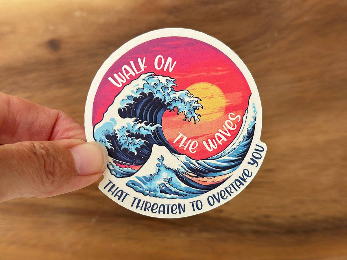 Walk On The Waves | Faith Sticker | Christian Sticker, Ocean