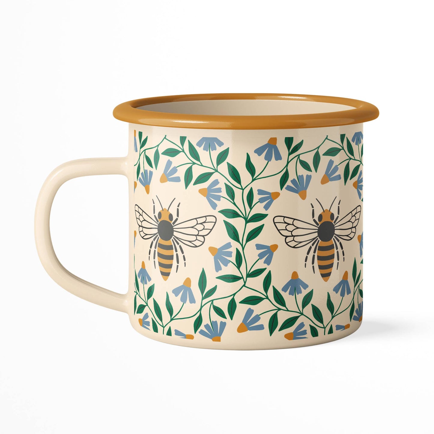 Enamel 16oz Coffee & Camp Mug-Honeybee