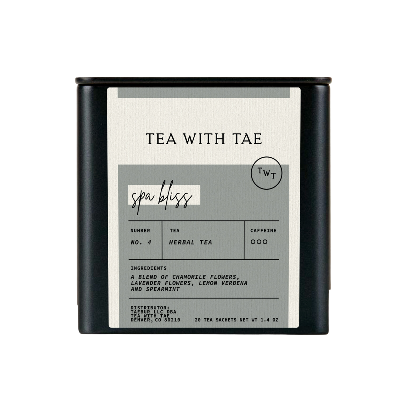 Spa Bliss Herbal Relaxing Tea Gift Tin (20 tea bags) - The Localist