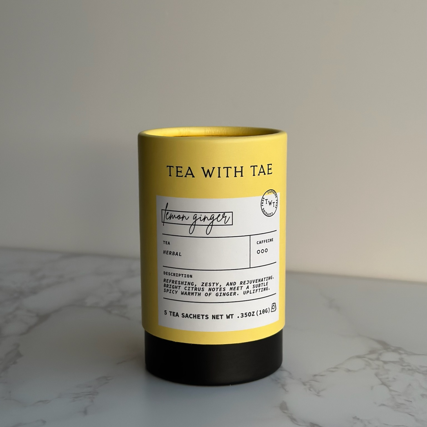 Lemon Ginger Herbal Mini Tube Gift (5 tea bags) - The Localist
