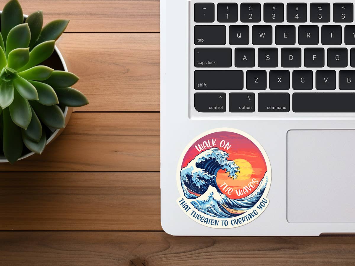 Walk On The Waves | Faith Sticker | Christian Sticker, Ocean