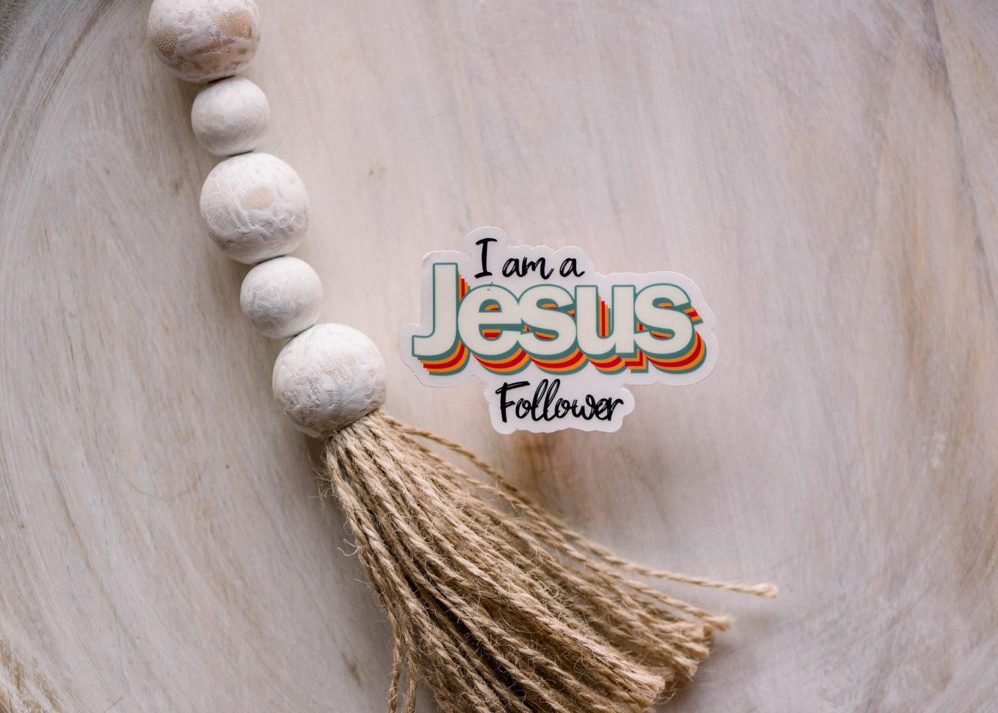 I Am A Jesus Follower Clear Vinyl Sticker, 3x3 in